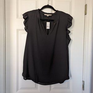 NWT Loft Size Large Black Blouse